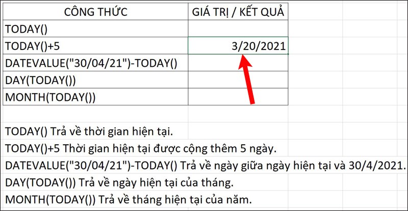 Nhấn Enter để hiển thị kết quả.